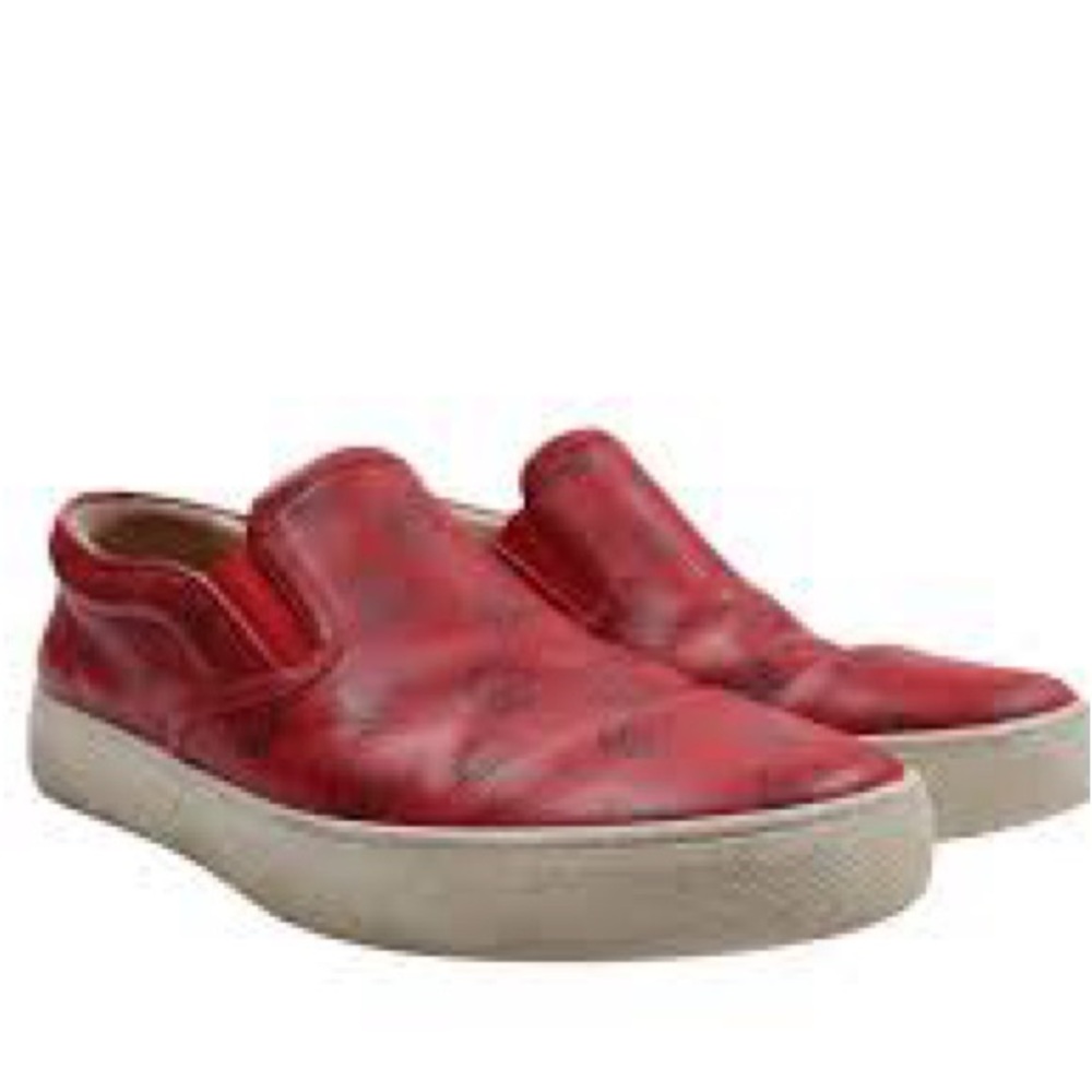 Burberry Red Slip-On Sneakers